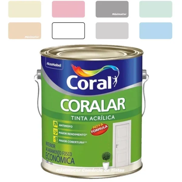 Tinta Coral Econômica Antimofo Base Água 3,6l