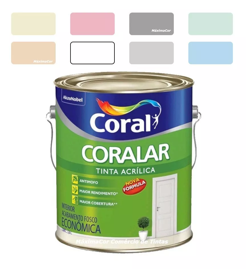 Tinta Coral Econômica Antimofo Base Água 3,6l